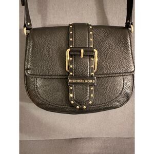 Michael Kors crossbody bag purse black pebbled leather